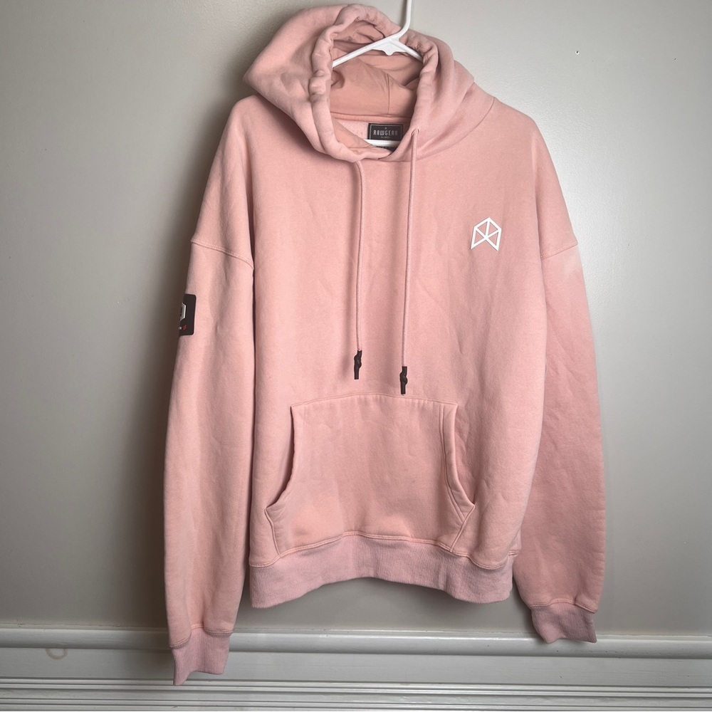 Rawgear Sherpa Fleece Heavyweight Hoodie Mens XL Pink Cozy Soft Plush Winter EUC